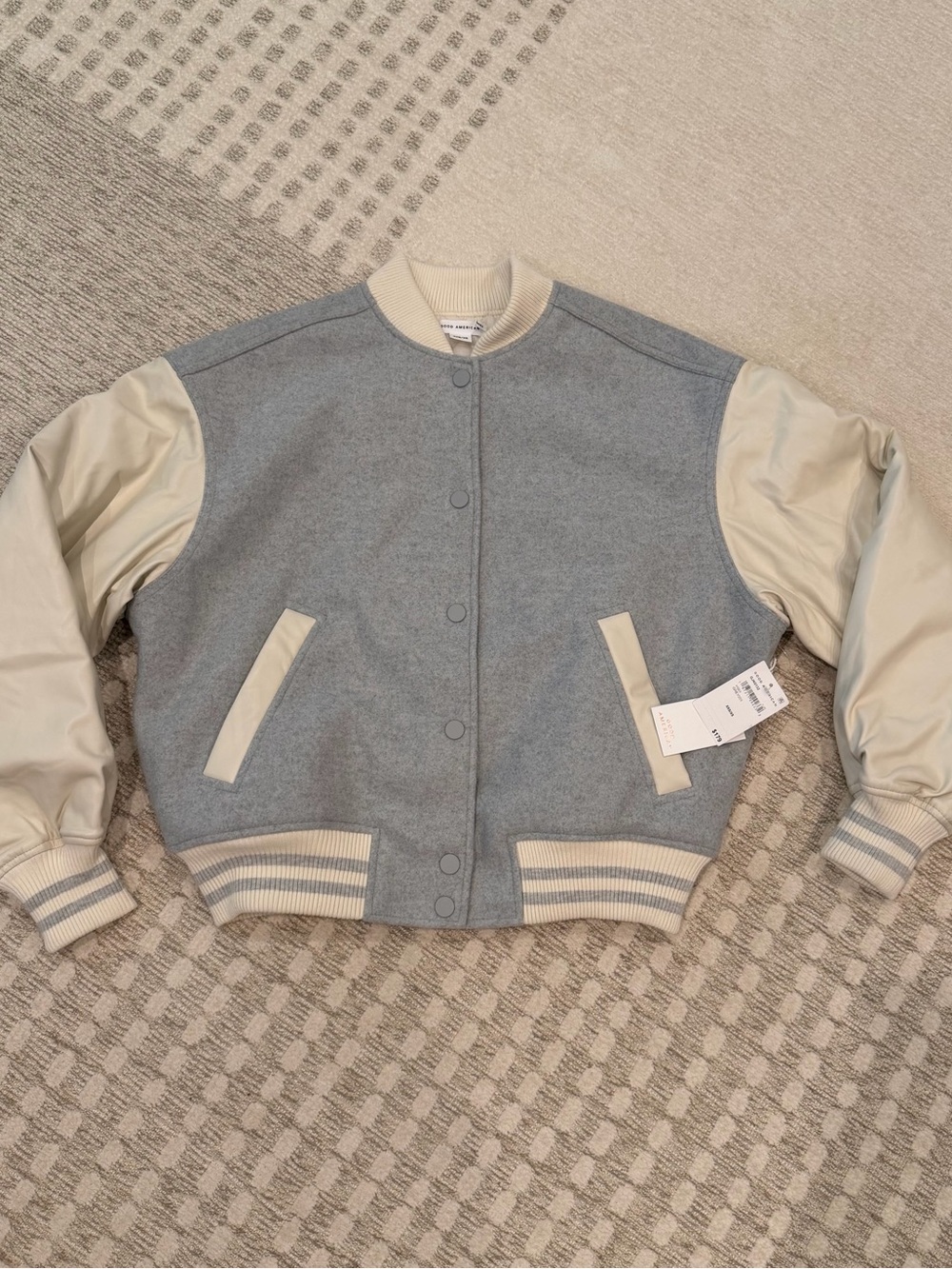 Good American Varsity Bomber Jacket, NWT, XS